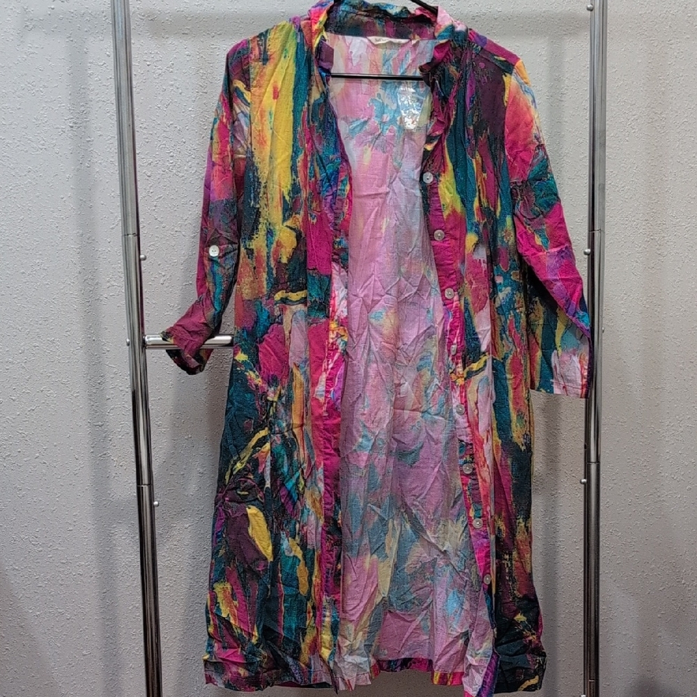 Soft Surroundings Vibrant Multicolor Blouse